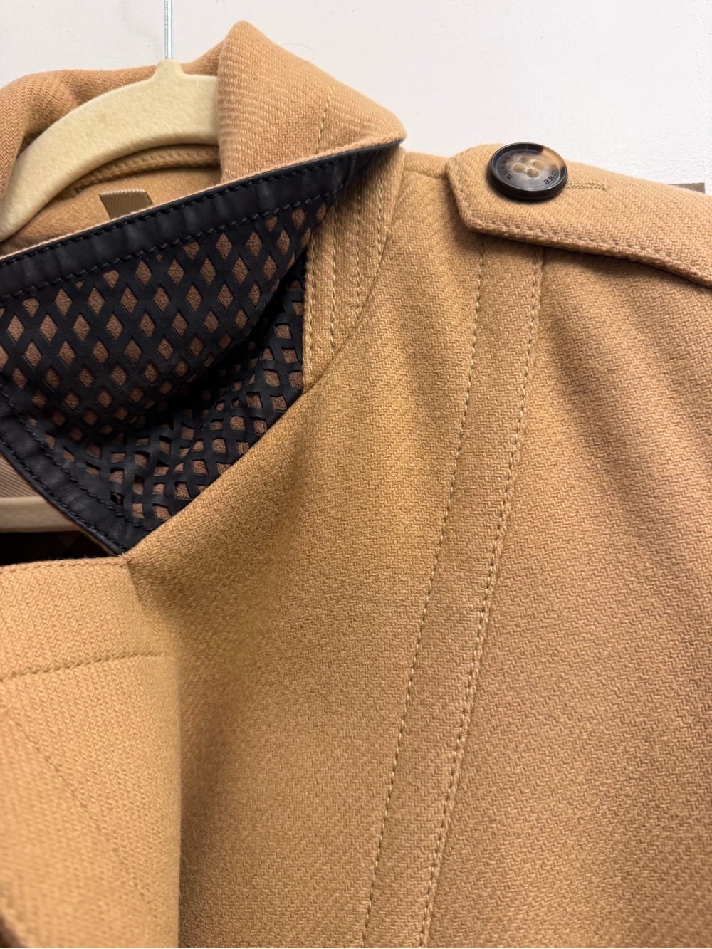 Burberry Brit Women’s Classic Camel Wool Cashmere Blend Peacoat Size 10 - Picture 13 of 17